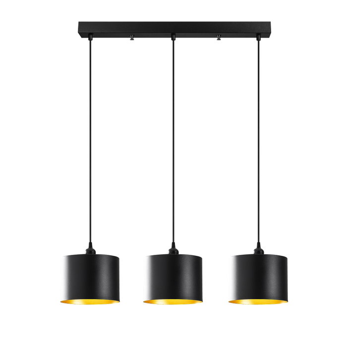 Opviq Lámpara de araña industrial negra con altura ajustable Opviq Lámpara de araña industrial negra con altura ajustable